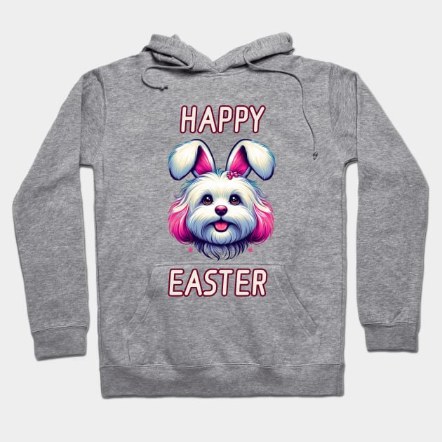 Maltipoo Easter Bunny Hoodie by BukovskyART